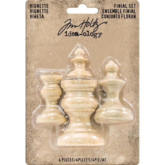 Wooden Vignette Finial Set by Tim Holtz - NTS