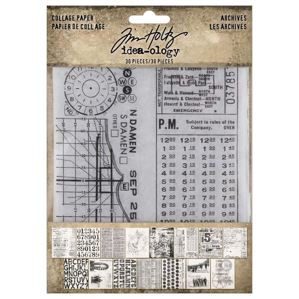 Archives Collage Paper by Tim Holtz - NTS