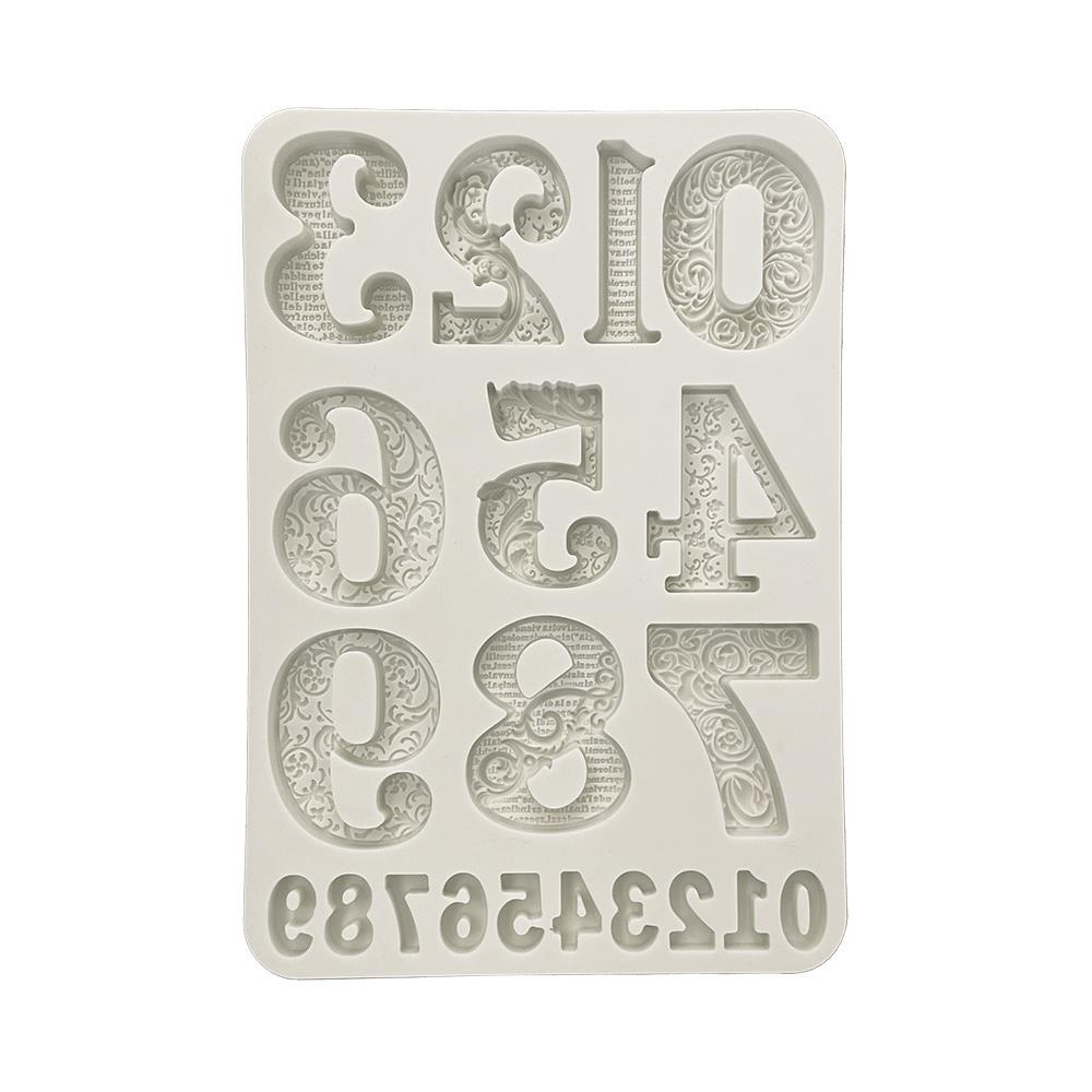 Stamperia Gear Up for Christmas Numbers Silicone Mould - NTS