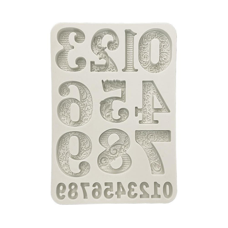 Stamperia Gear Up for Christmas Numbers Silicone Mould - NTS