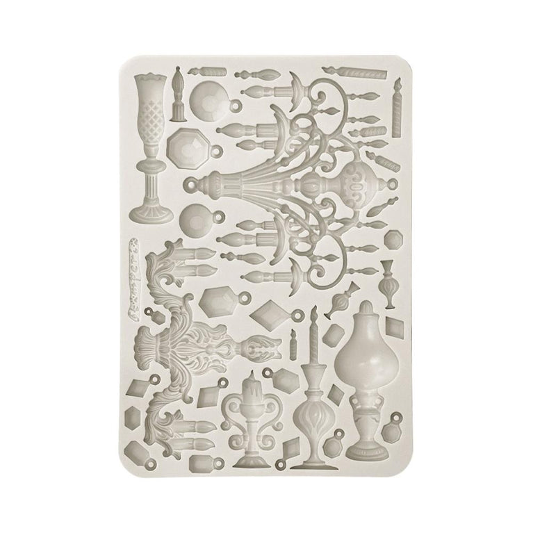 Stamperia Masquerade Candle Holders Silicone Mould - NTS