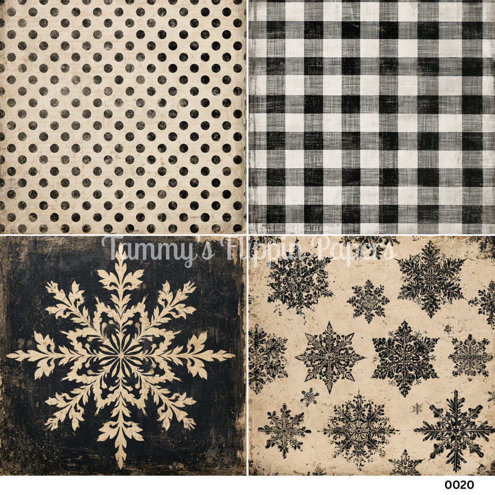 TFP Quad 0020 - Black & Cream Christmas