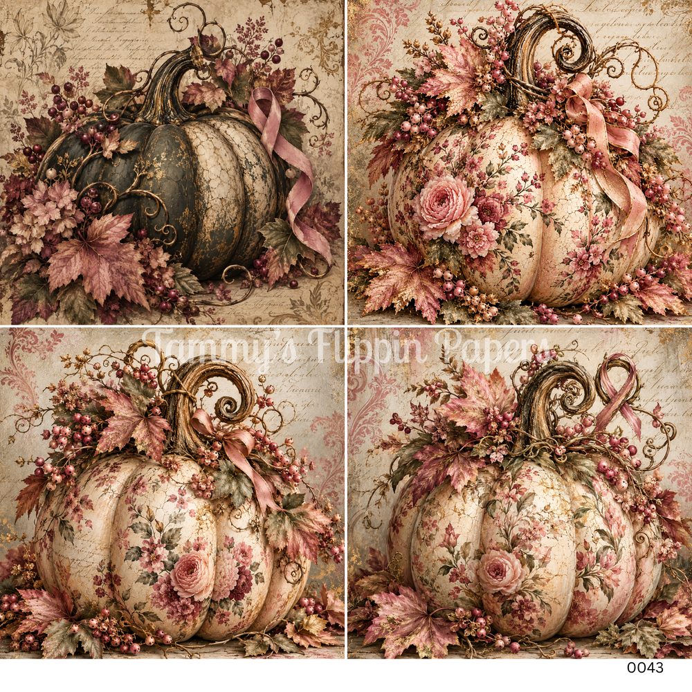TFP Quad 0043 - Strength in Pink Decoupage Paper