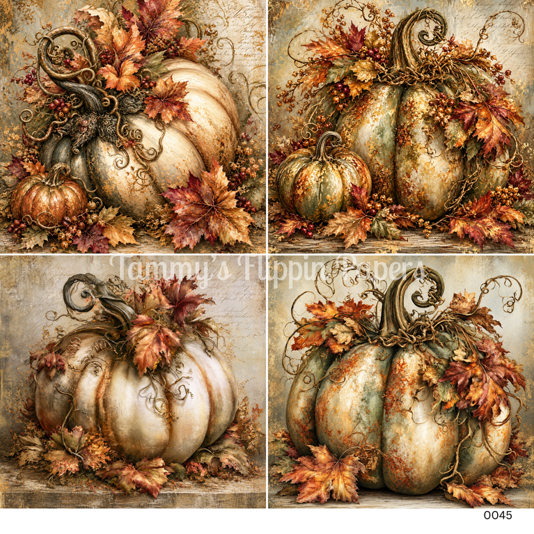 TFP Quad 0045 - Old World Autumn Decoupage Paper