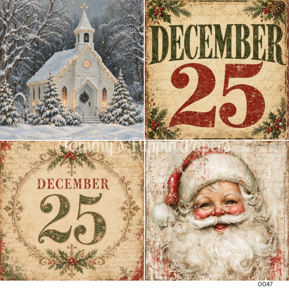 TFP Quad 0047 - Christmas Memories Decoupage Paper