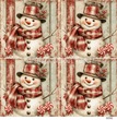 TFP Quad 0050 -  Candy Shop Snowman Decoupage Paper