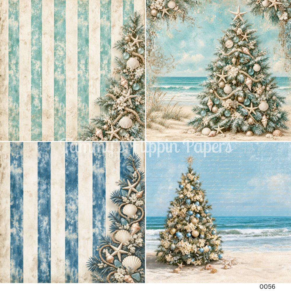 TFP Quad 0056 - Tinsel & Tides Decoupage Paper