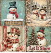 TFP Quad 0059 - Snowman Christmas Decoupage Paper