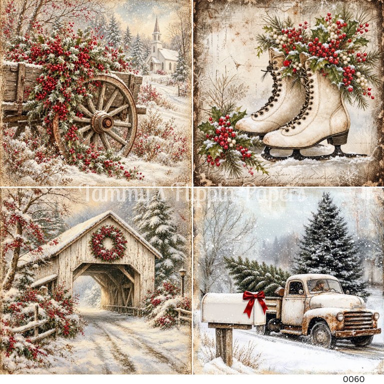 TFP Quad 0060 - Rustic Christmas Traditions Decoupage Paper