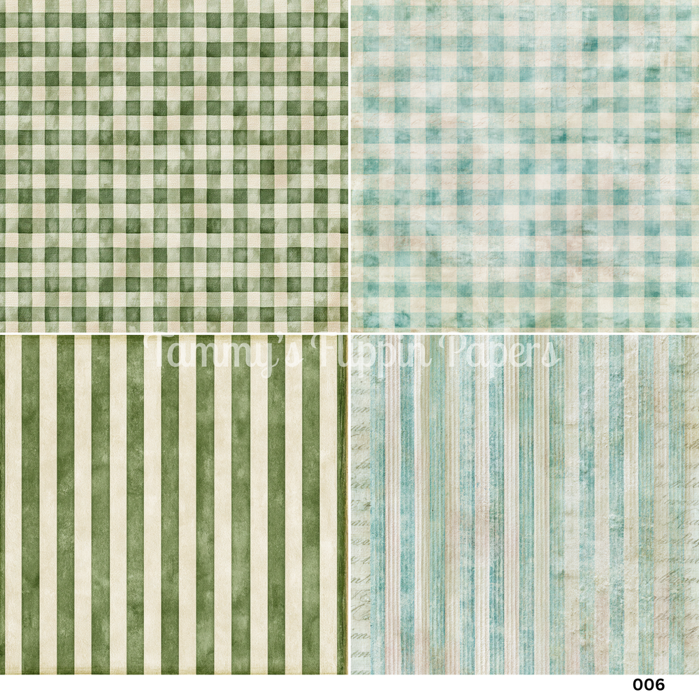 TFP Quad 006 - Homespun Blues & Greens