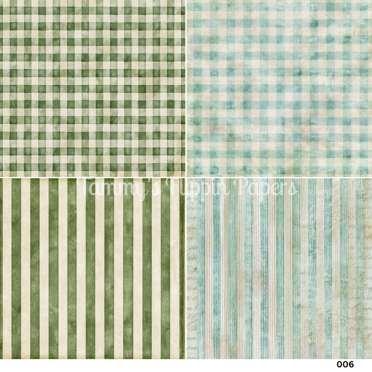 TFP Quad 006 - Homespun Blues & Greens