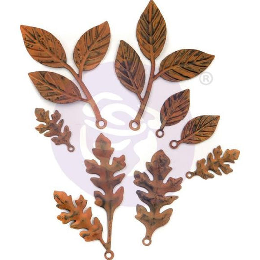 Finnabair Woodland Leaves Metal Embellishments - Prima Marketing