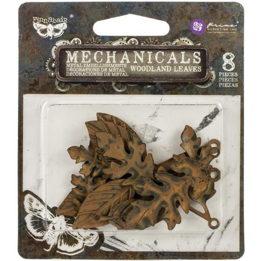 Finnabair Woodland Leaves Metal Embellishments - Prima Marketing