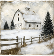 Hilltop Winter Barn Tissue Paper - Flippin Furniture
