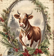 Bessie the Christmas Cow (DC122) Rice Paper - Decoupage Central