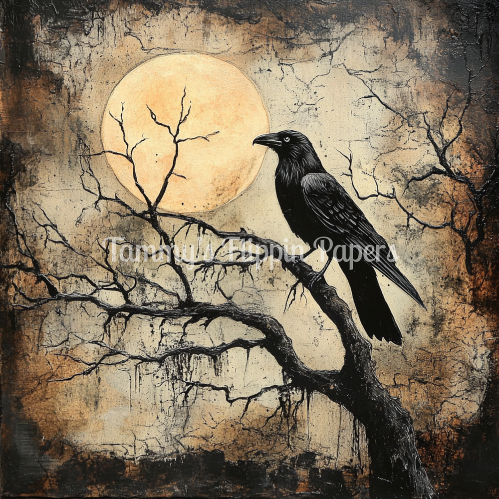 Moonlit Crow Tissue Paper - Flippin Furniture