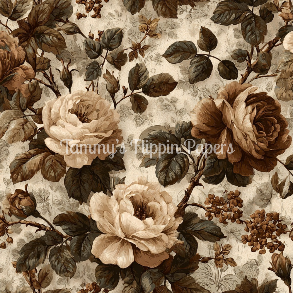 Autumn Roses Tissue Paper - Flippin Furniture