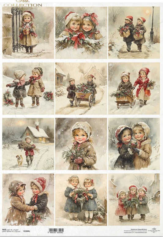 A Child's View of Christmas (R1504L) Rice Paper- ITD Collection