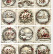 Holiday Scenes in Circles (R1505L) Rice Paper- ITD Collection