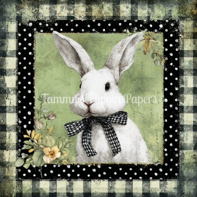 Polka Dot Patch Bunny Tissue Paper - Flippin Furniture