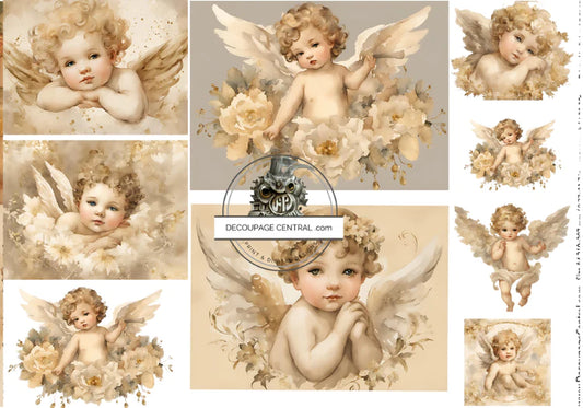 The Cherub Collection A4 Rice Paper - Decoupage Central