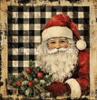 Santa Black Check Tissue Paper - Flippin Furniture