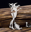 Chipboard Witch with a Broomstick - SnipArt