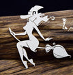 Chipboard Witch on a Broomstick - SnipArt