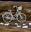 Chipboard Bicycle & Leaves - SnipArt