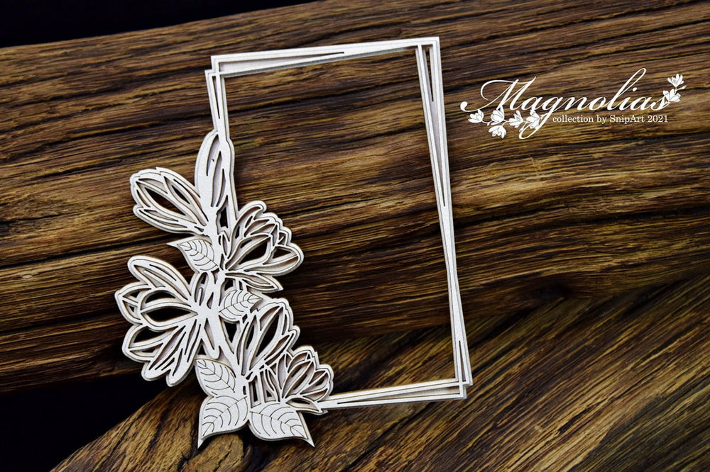 Chipboard Magnolia Layered Frame - Snipart