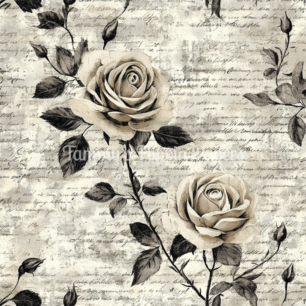 Scripted Blooms Tissue Paper - Flippin Furniture