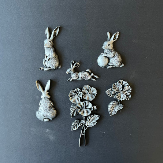 LaBlanche Bunnies Silicone Mould, Ltd Edition - Decoupage Queen