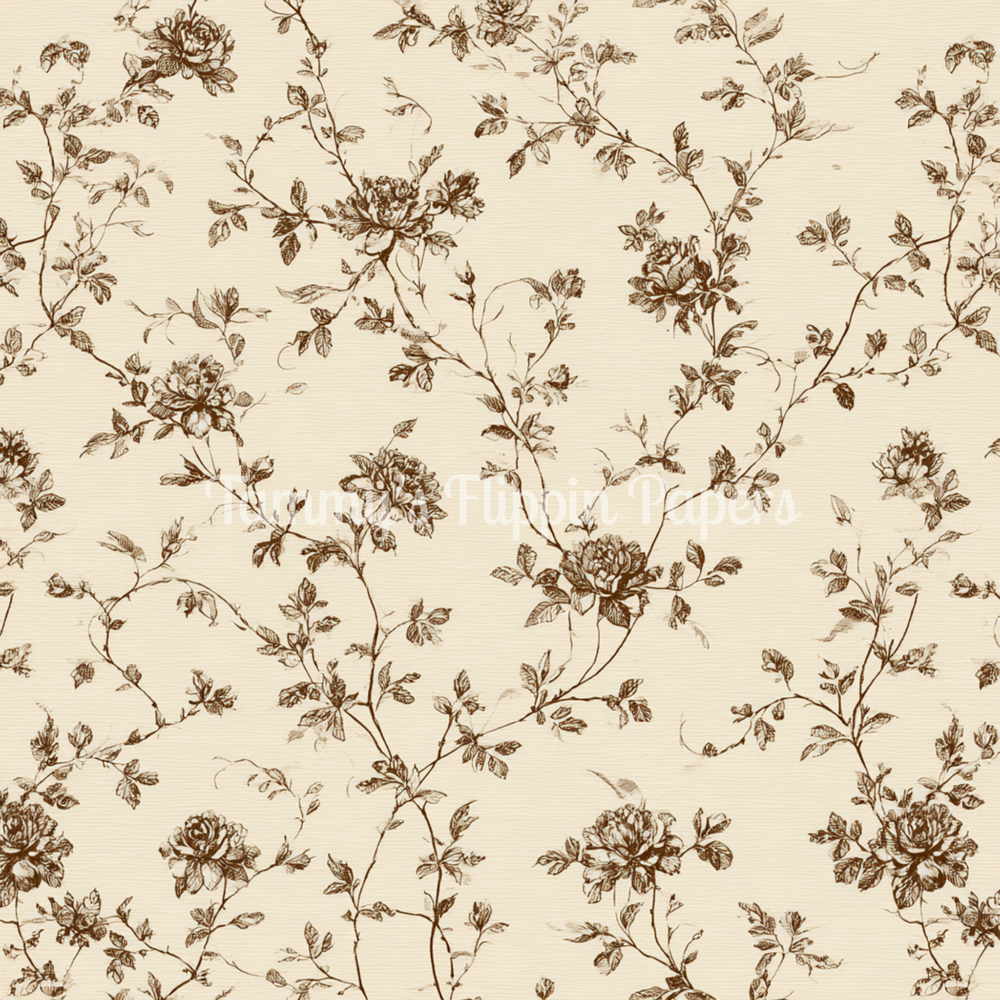 Small Rose Toile Tissue Paper - Flippin Furniture