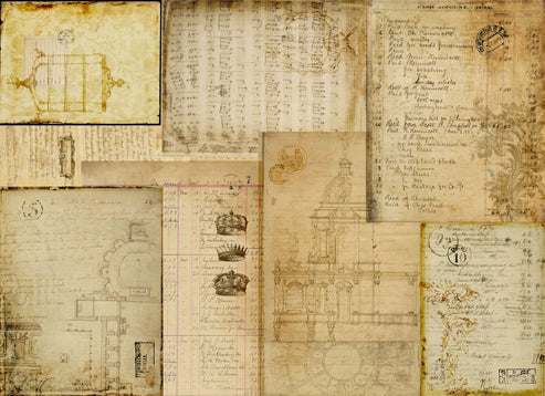 Warm Typography - Roycycled Decoupage Paper