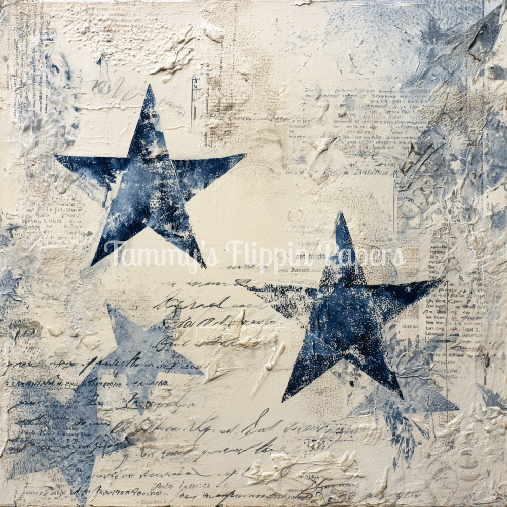 Stars & Script Tissue Paper - Flippin Furniture