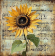 Sunflower Notes Tissue Paper - Flippin Furniture