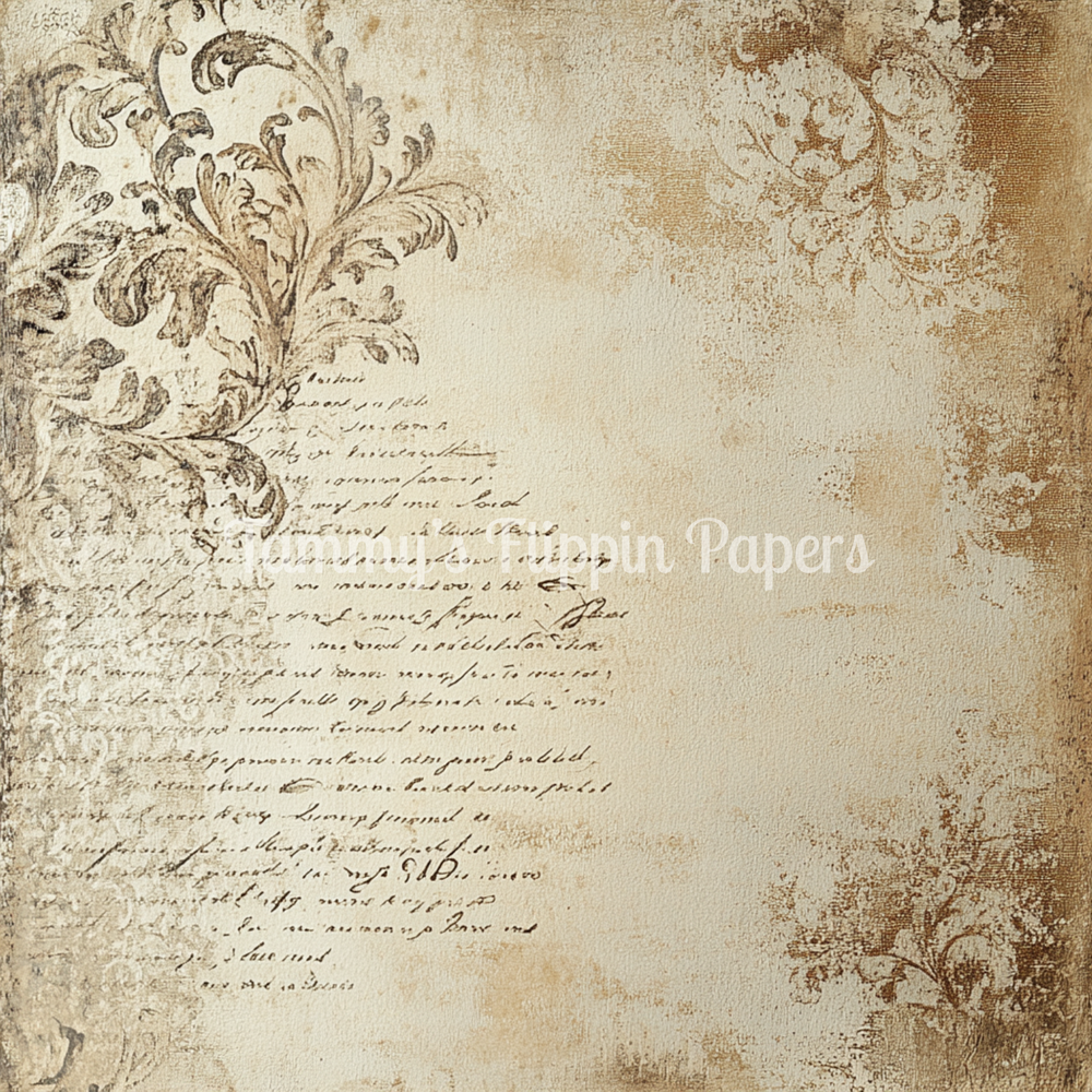 Vintage Flourish Tissue Paper - Flippin Furniture