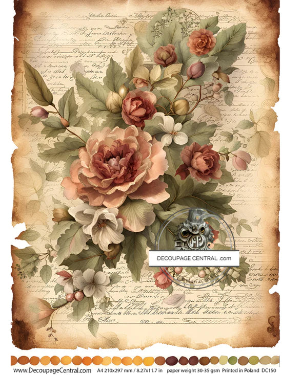 The First Bouquet Rice Paper (DC150) - Decoupage Central