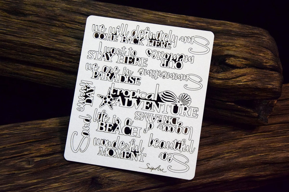 Chipboard Saying (Tropical Adventure) - SnipArt