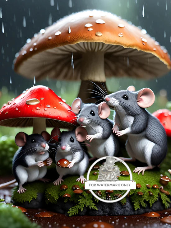 Mushroom Shelter Rice Paper (DC305)- Decoupage Central