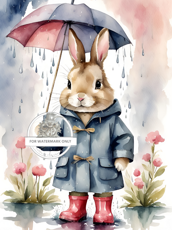 Wet Hare Rice Paper (DC306)- Decoupage Central