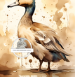 Sepia Art Duck Rice Paper (DC307) - Decoupage Central