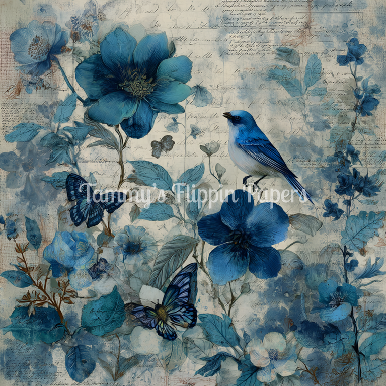 Songbird Blues Tissue Paper - Flippin Furniture