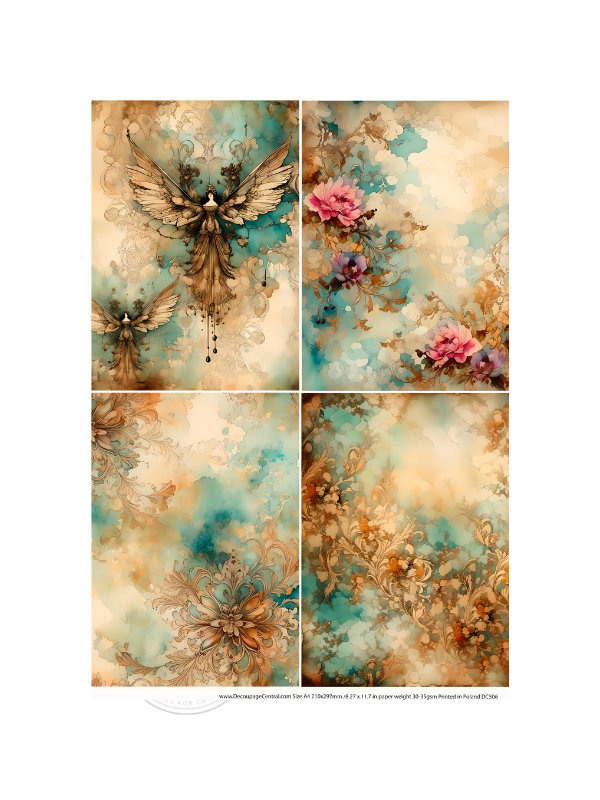 Dreamy Backgrounds Quad Decoupage Paper - Decoupage Central