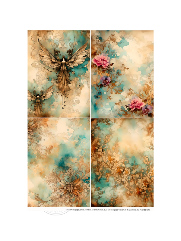 Dreamy Backgrounds Quad Decoupage Paper (DC506) - Decoupage Central