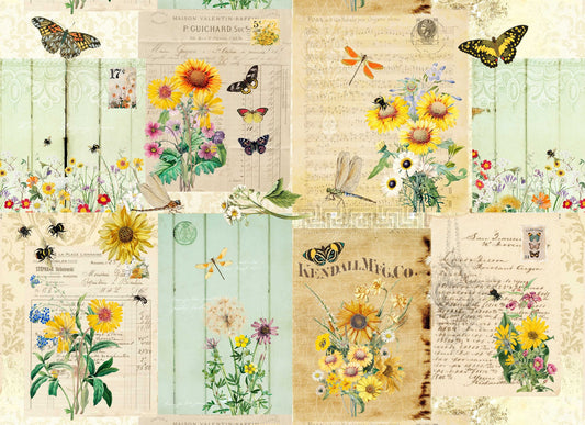 Botanical Masterboard - Roycycled Decoupage Paper