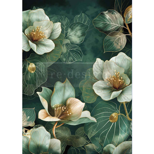Emerald Elegance A1 Decoupage Fiber - ReDesign with Prima