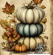 Pumpkins Stacked Rice Paper (DC109) - Decoupage Central