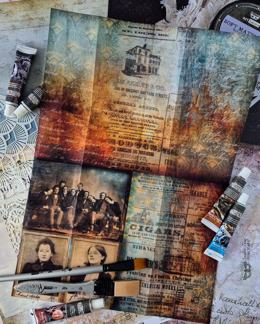 Chestnut Street A3 Decoupage Sheet by Finnabair - Prima Marketing