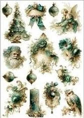 Christmas Collage Transfer Motif - LaBlanche